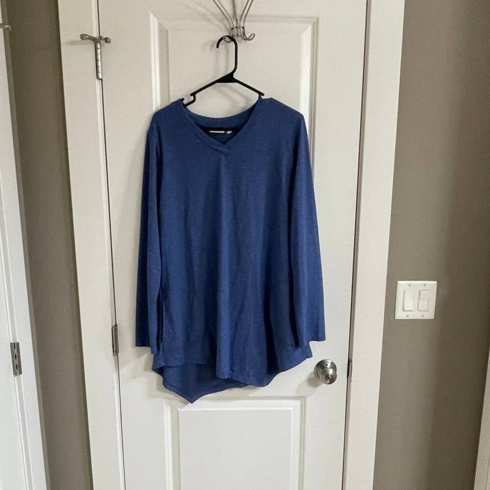 Blue Logo Lounge Shirt Size Large